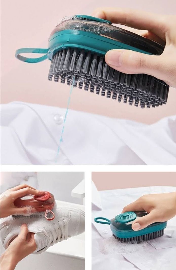 Cepillo Dispensador Jabon 3 En 1 Para Limpieza Cocina Baño-6