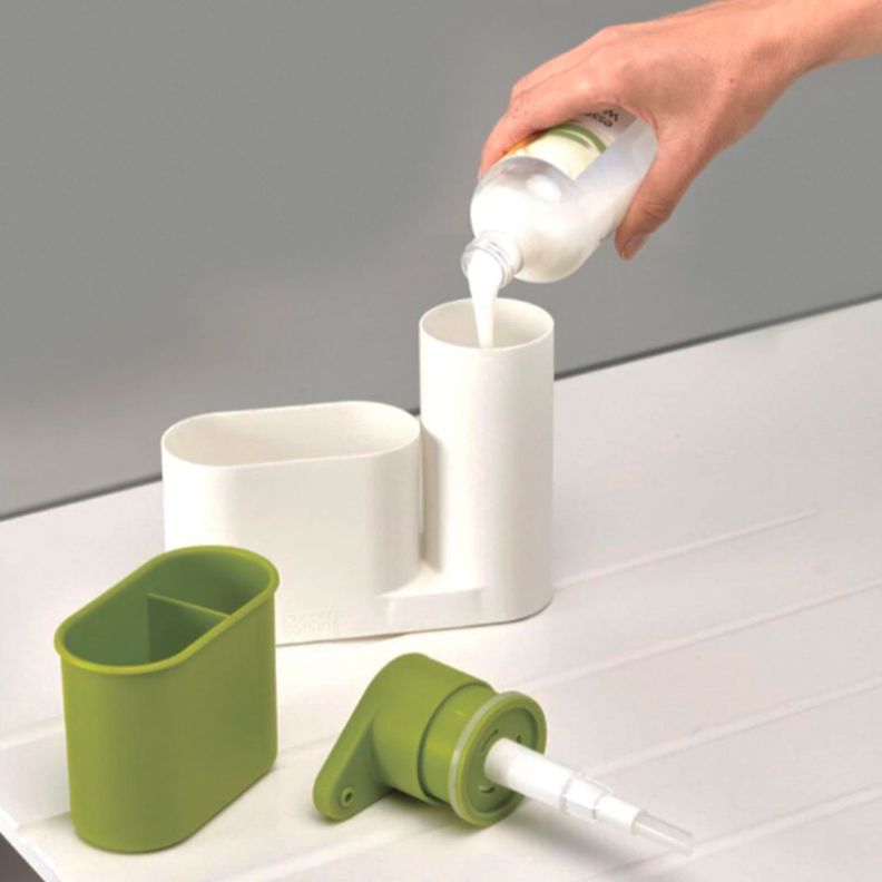 Dispensador Jabon Liquido Lavaplatos Lavalozas Porta Esponja-3