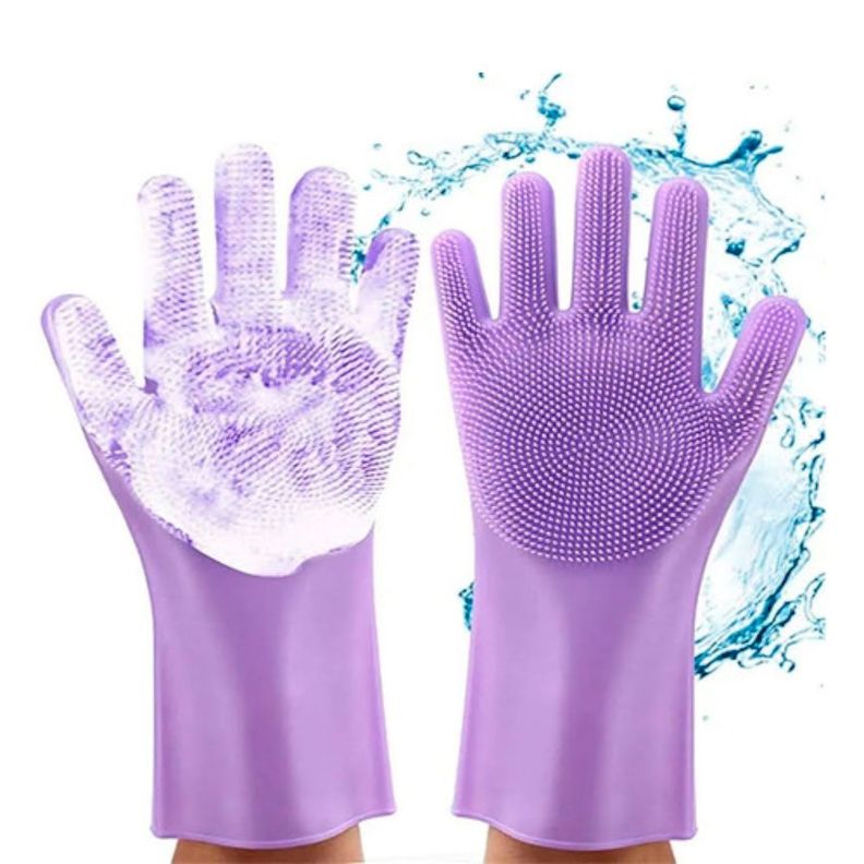 2 Guantes Magico De Silicona Lavaloza Multiuso Lim-0