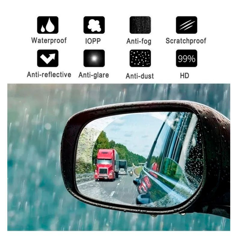  Set X2 Lamina Antiempañante Retrovisor Espejo Ant-4