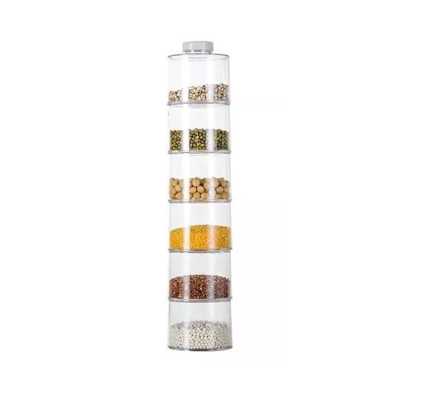 Especiero Condimentos Modular Torre 6 Frascos Acrí-0