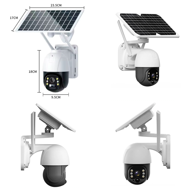 Camara Seguridad Panel Solar Exterior Interior Wifi Hd-1