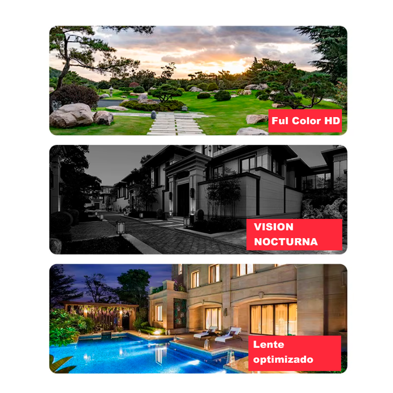 Camara Seguridad Panel Solar Exterior Interior Wifi Hd-5
