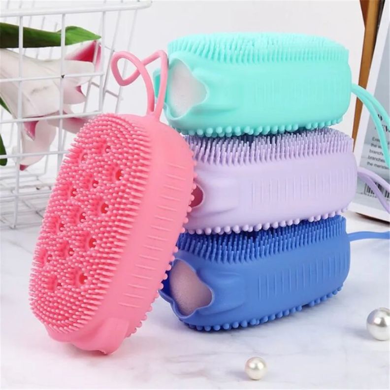 Esponja Exfoliante De Silicona Baño Ducha Burbujas-7