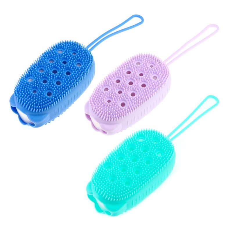 Esponja Exfoliante De Silicona Baño Ducha Burbujas-6