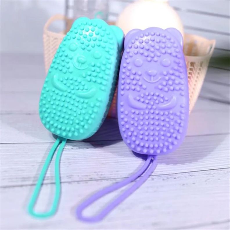 Esponja Exfoliante De Silicona Baño Ducha Burbujas-4