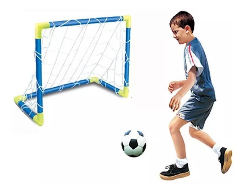 Set Arco Futbol Armable + Pelota + Bombin Para Niñ-2
