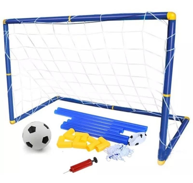 Set Arco Futbol Armable + Pelota + Bombin Para Niñ-4