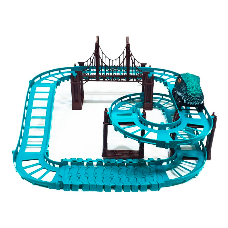  Pista Dino Track Juego Armable Niños + Auto Dinos-0