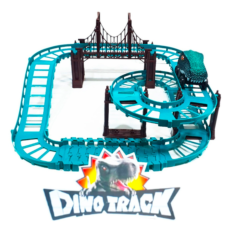  Pista Dino Track Juego Armable Niños + Auto Dinos-3