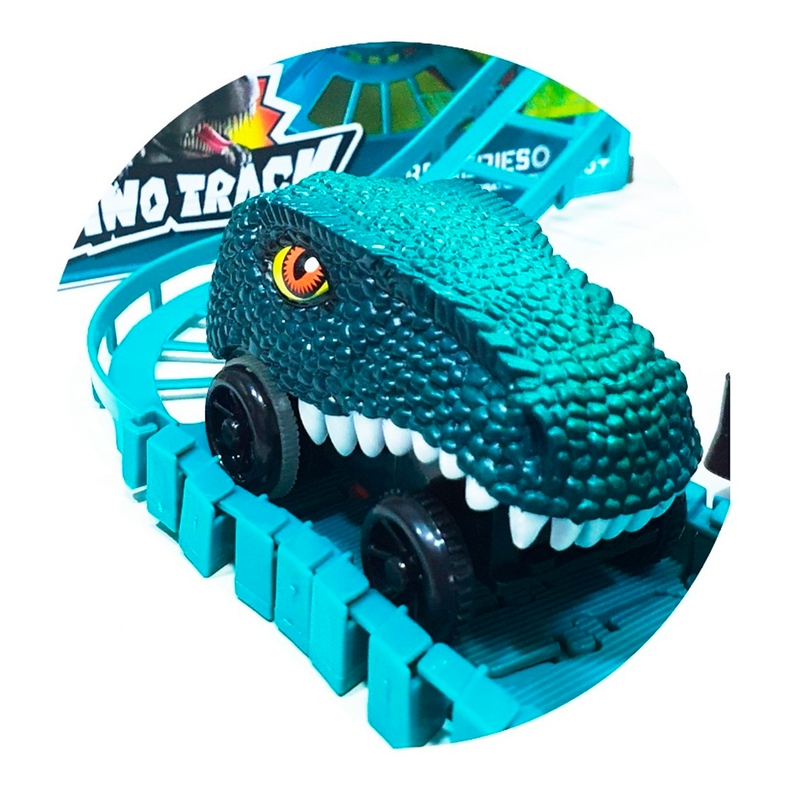  Pista Dino Track Juego Armable Niños + Auto Dinos-4