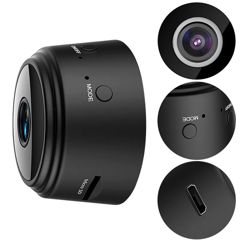 Camara Espia Audio Video Detecta Movimiento Color Negro-2