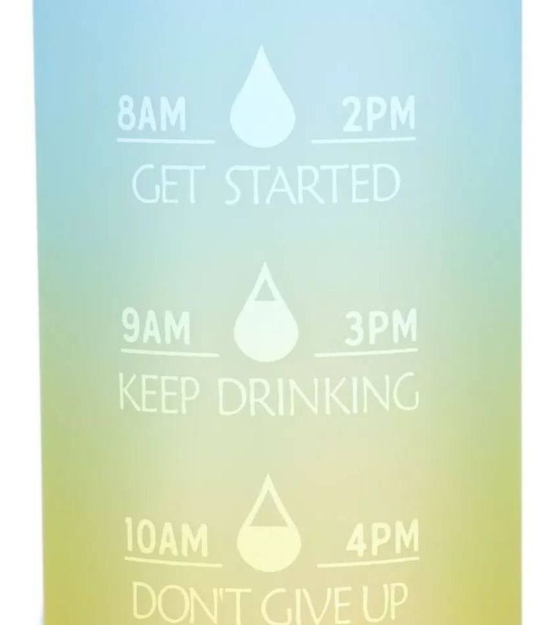 Botella De Agua Deportiva Motivacional 1 Litro + Stikers-5