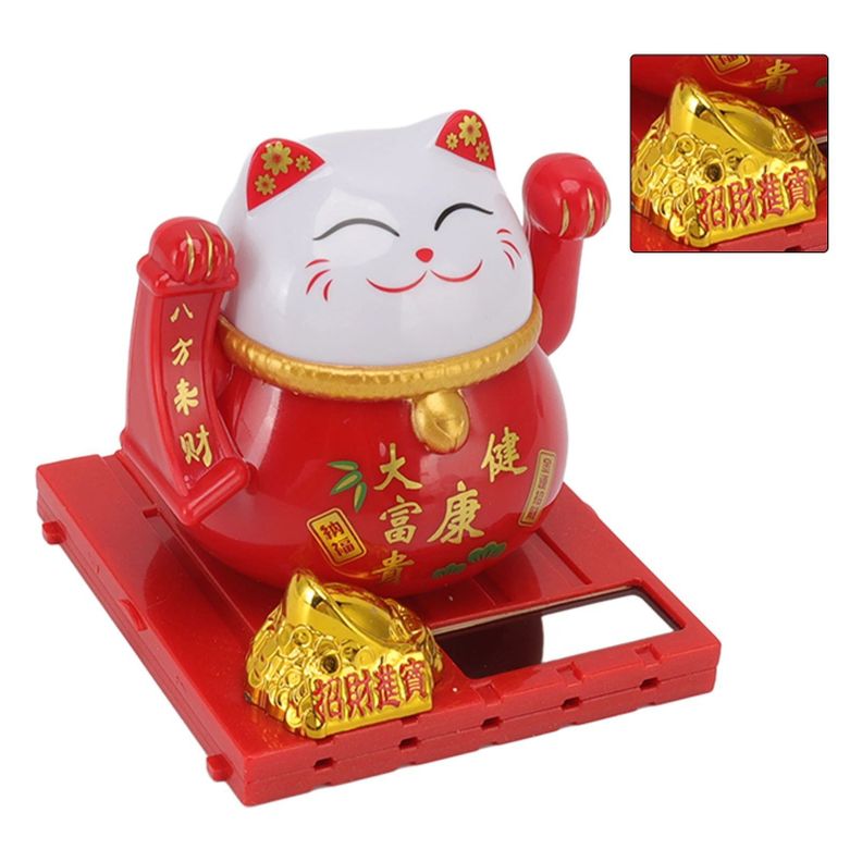 Gato De La Suerte Mueve Solar