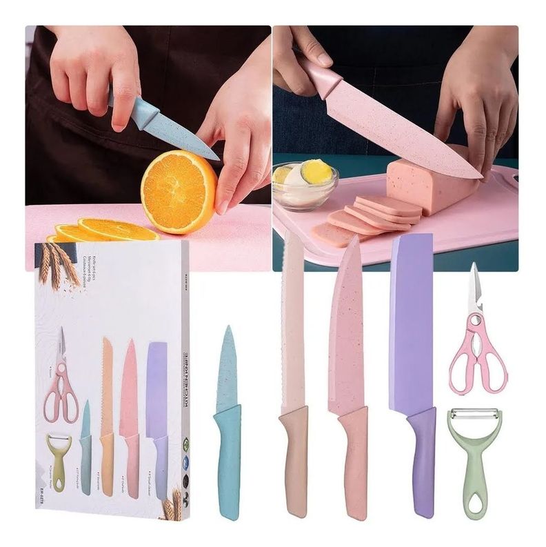Set De Cuchillos Ceramica Cocina 6 Piezas Utensili-7