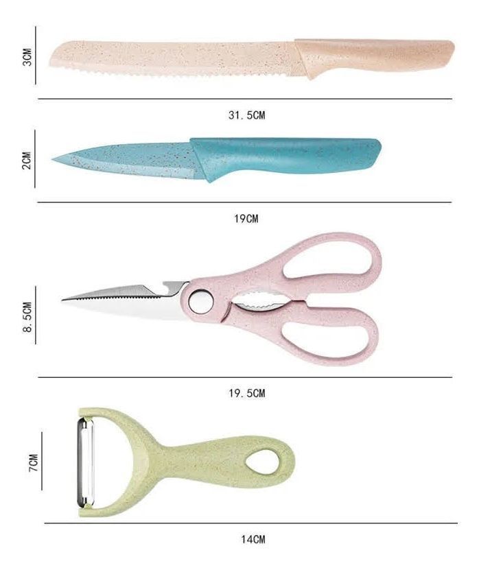 Set De Cuchillos Ceramica Cocina 6 Piezas Utensili-1