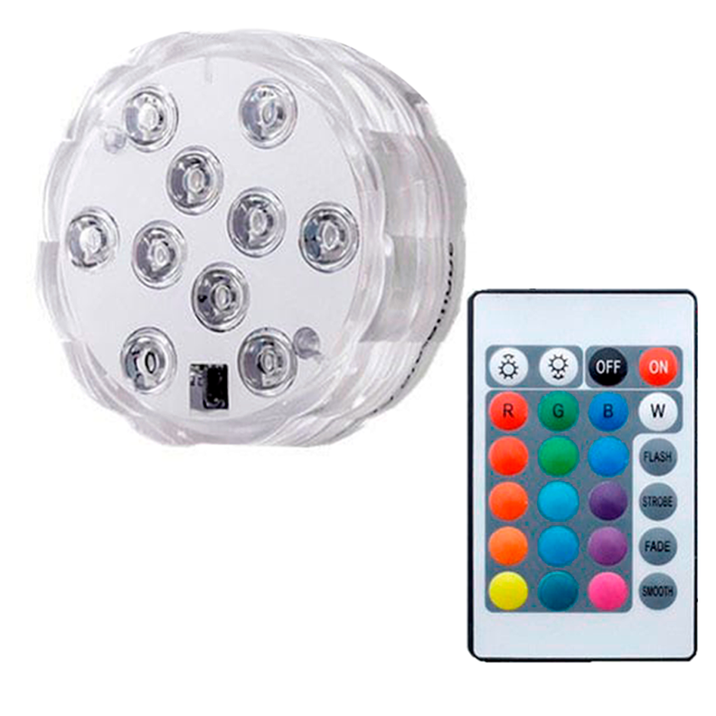 Luz Led Rgb Sumergible Para Piscina Con Control La-0