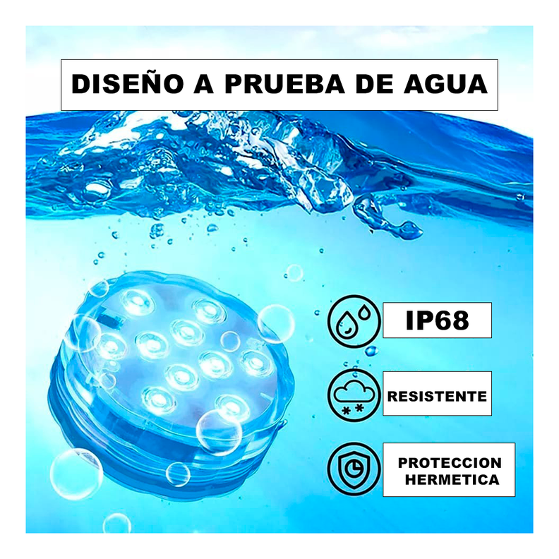 Luz Led Rgb Sumergible Para Piscina Con Control La-3