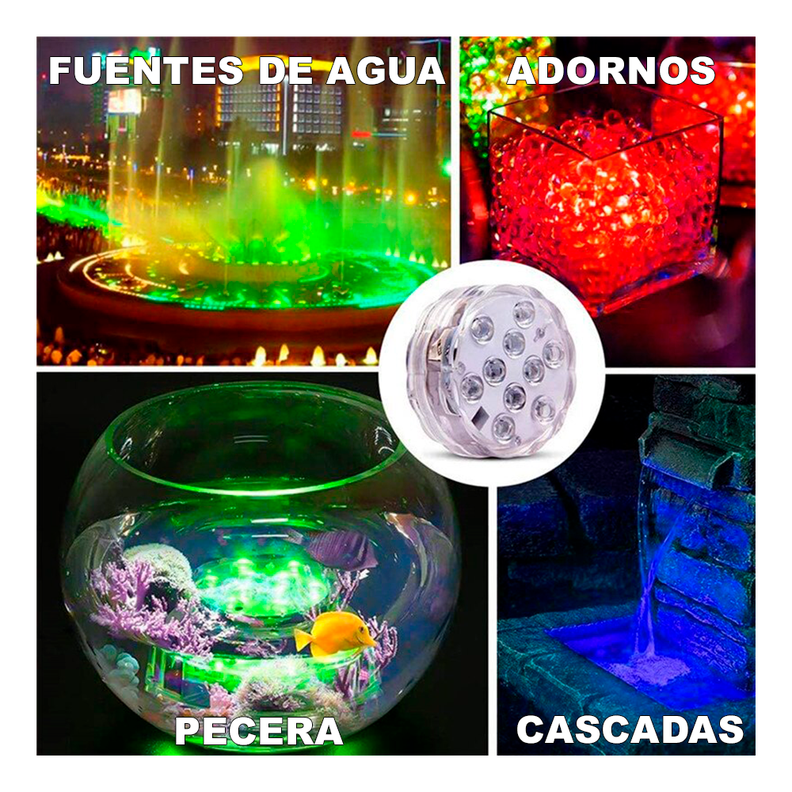 Luz Led Rgb Sumergible Para Piscina Con Control La-5