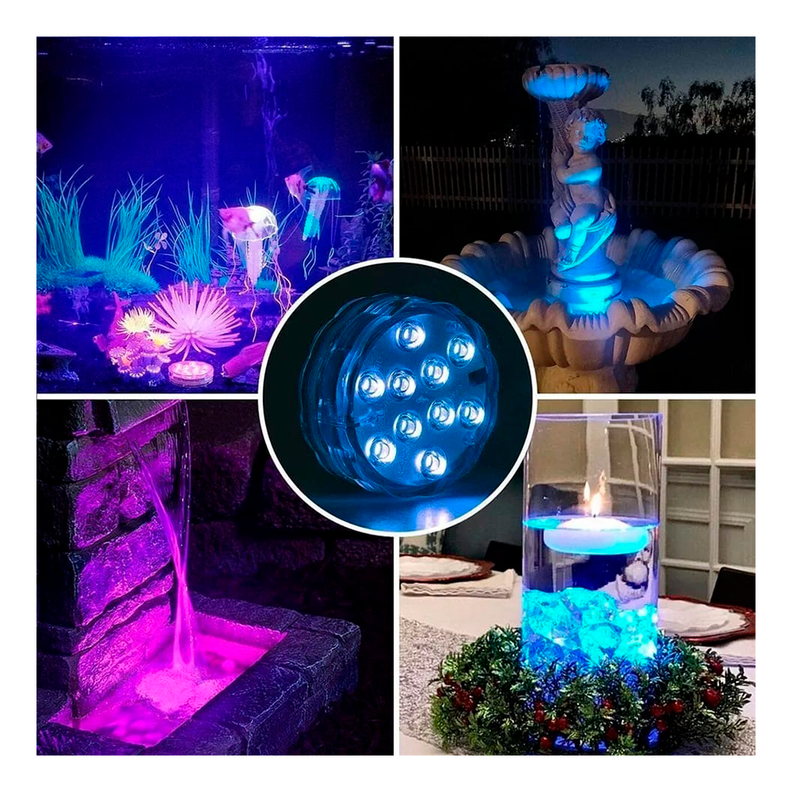 Luz Led Rgb Sumergible Para Piscina Con Control La-6