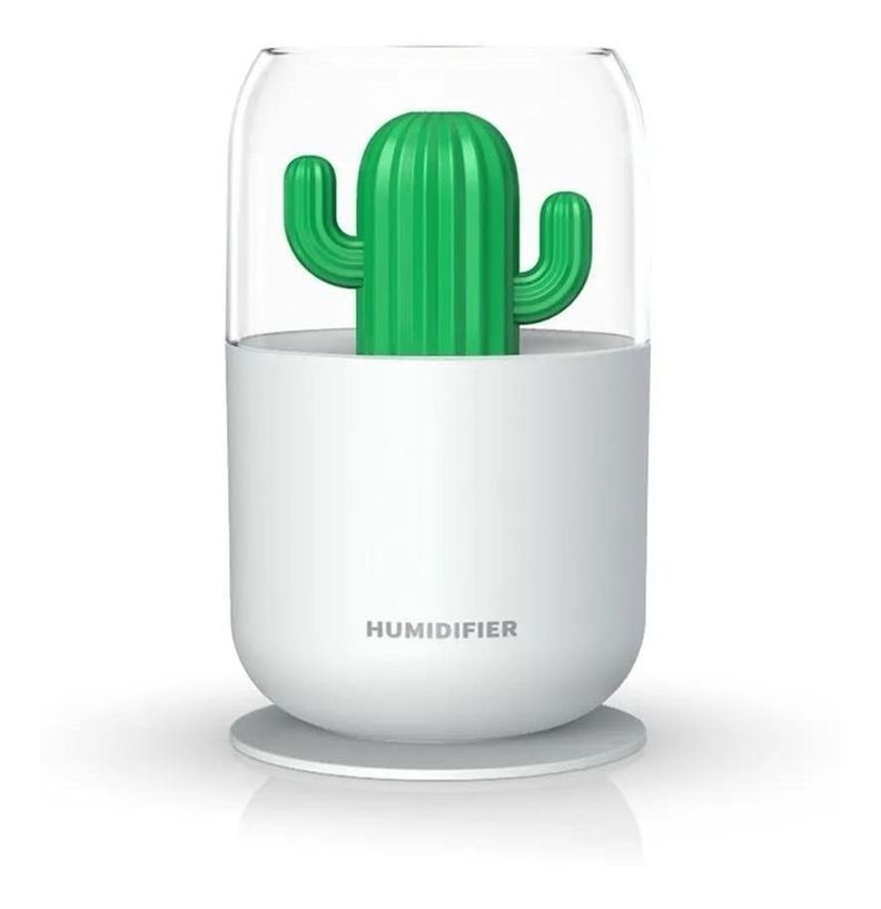 Humidificador Aromatizador Cactus Usb Difusor Luz -1