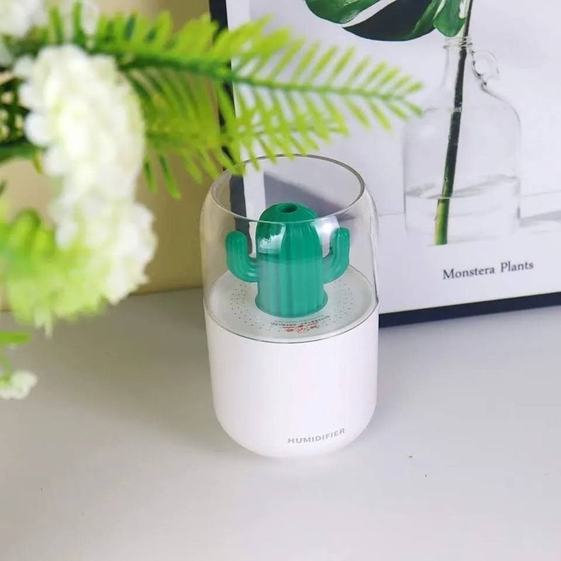 Humidificador Aromatizador Cactus Usb Difusor Luz -5