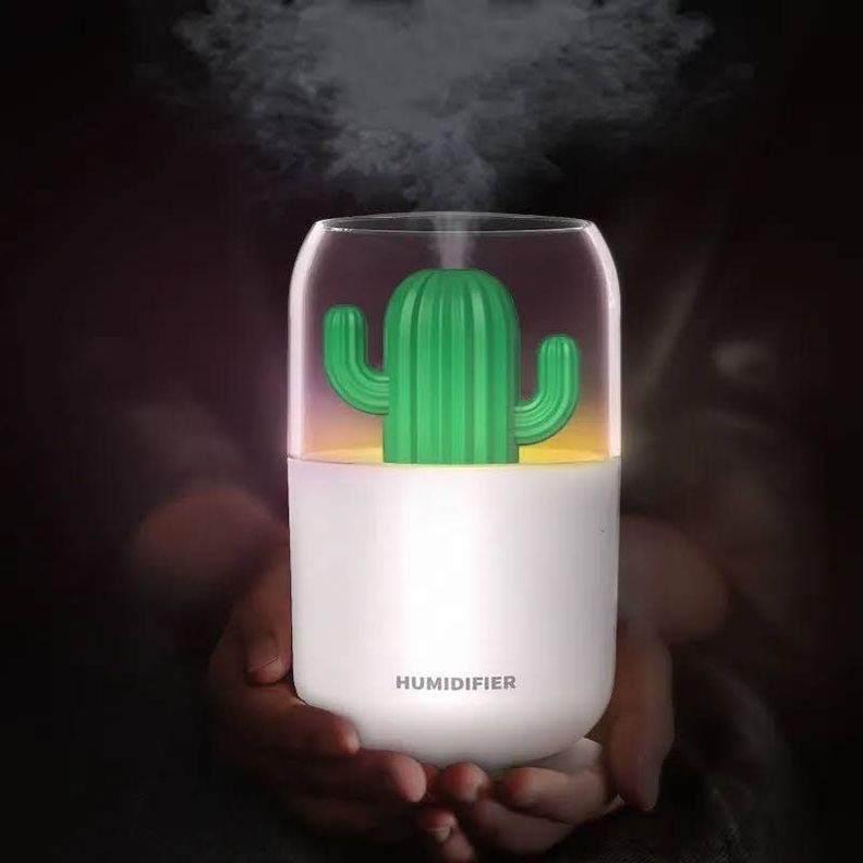 Humidificador Aromatizador Cactus Usb Difusor Luz -7