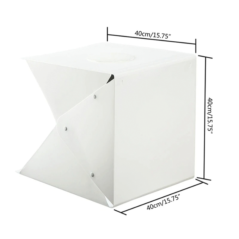 Set De Fotos Portátil Caja De Fotografia Luz Led Fondos-2