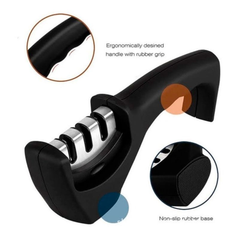 Afilador De Cuchillos Manual De 3 Etapas Con Herramienta-3