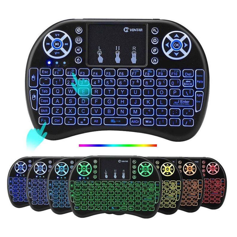 Mini Teclado Inalambrico Smart Tv Box Pc Control Tv Usb-5