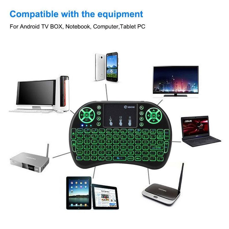 Mini Teclado Inalambrico Smart Tv Box Pc Control Tv Usb-2