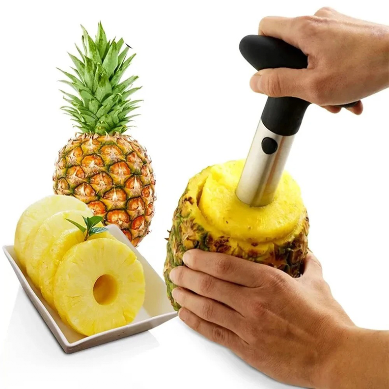 Pelador Rebanador Extractor Piña Acero Inoxidable-6