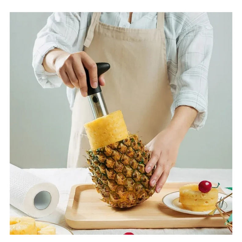 Pelador Rebanador Extractor Piña Acero Inoxidable-7