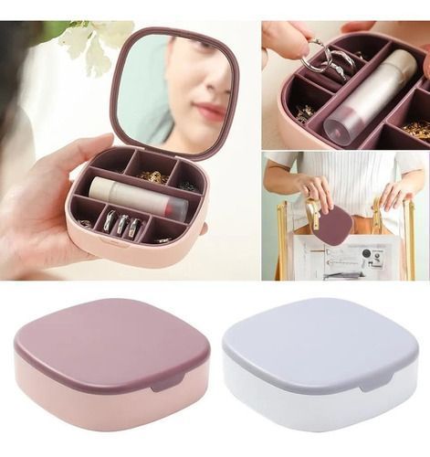 Organizador Joyero Estuche Con Espejo Portatil Joy-6