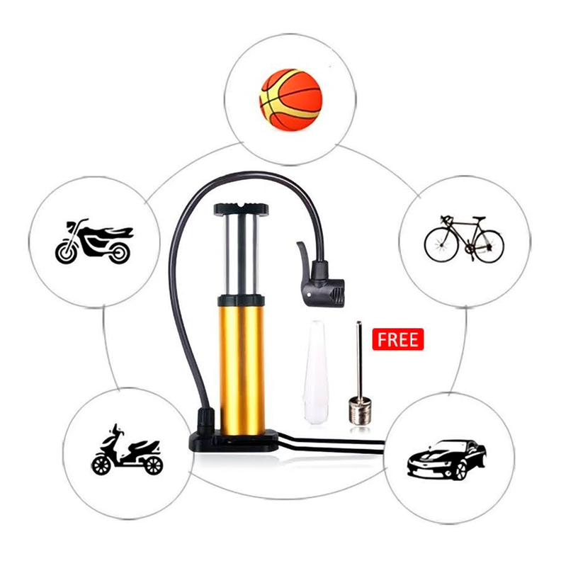 Bombin Inflador Con El Pie Para Bici Moto Pelotas-2