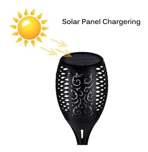 Lampara Solar Exterior Antorcha Para Jardin Solar-2