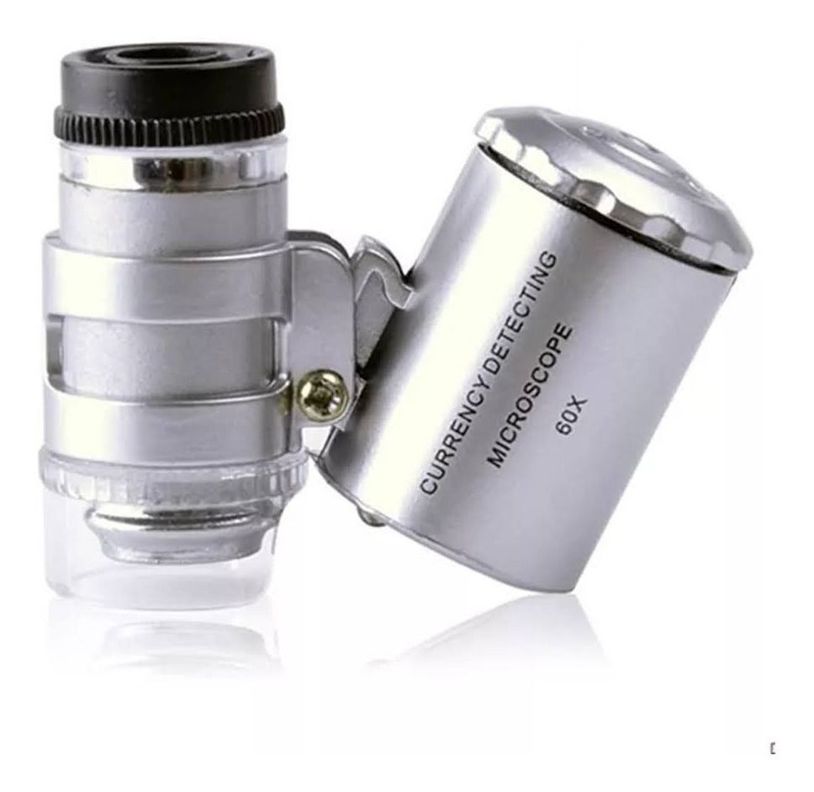 Microscopio Lupa De Bolsillo Luz Led Uv 60x Especi-3