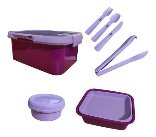 Taper Hermetico Para Comida Con Cubiertos-2