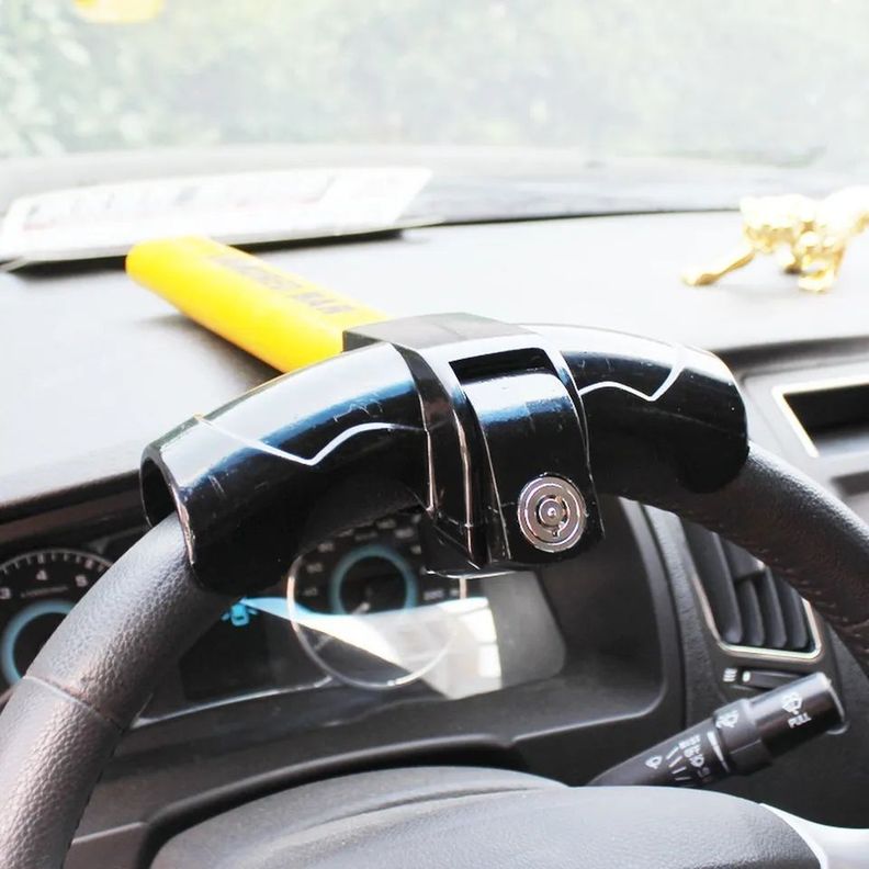 Traba Volantes Auto Antirobo Seguridad Tranca Volante Trabas-0
