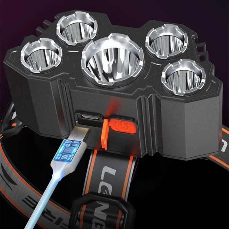 Linterna Led Cintillo Cabeza Recargable Usb-3