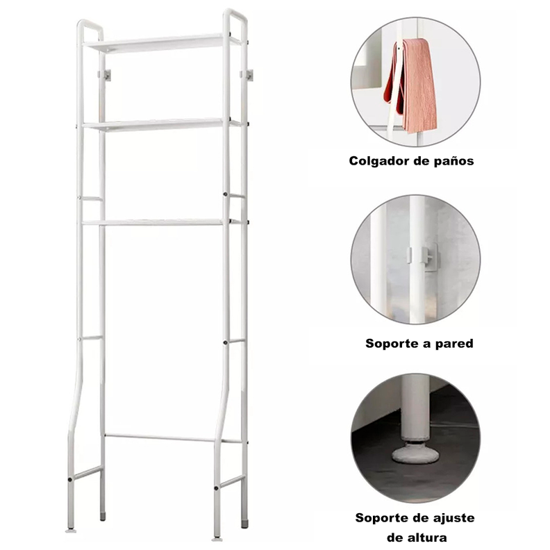 Organizador Repisa Estante Lavadora Baño-2