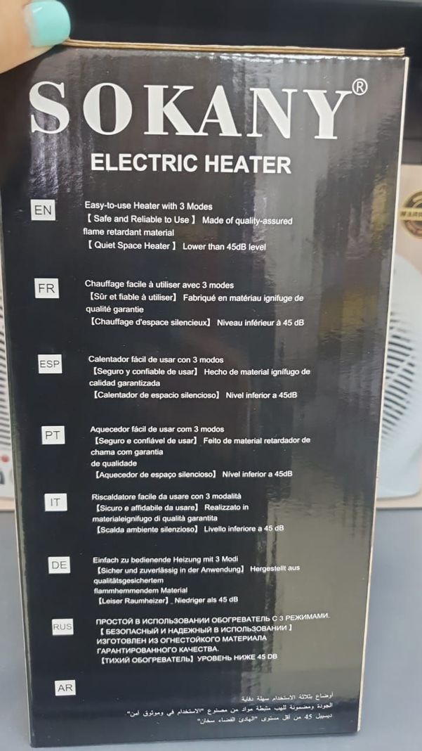 Calefactor Calentador Eléctrico Termoventilador 2000w Blanco-5