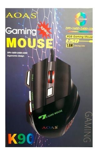 Mouse Gamer Aoas K90 Rgb Gaming Mouse Usb-3