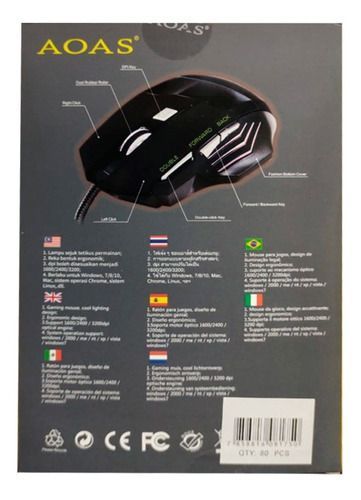 Mouse Gamer Aoas K90 Rgb Gaming Mouse Usb-1