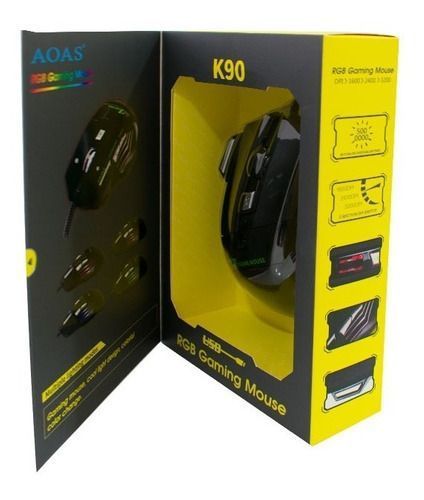 Mouse Gamer Aoas K90 Rgb Gaming Mouse Usb-0