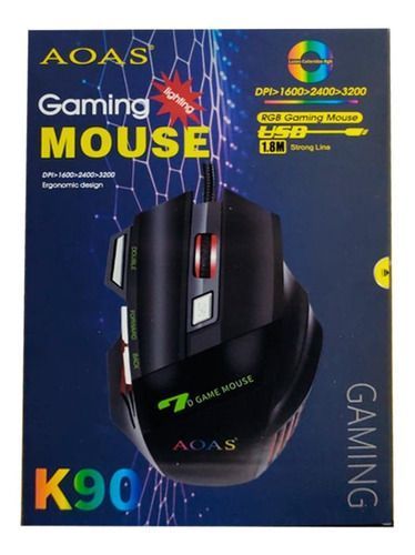 Mouse Gamer Aoas K90 Rgb Gaming Mouse Usb-2