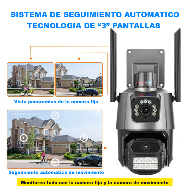 Camara De Seguridad Exterior Interior Wifi Doble Pantalla Hd-2