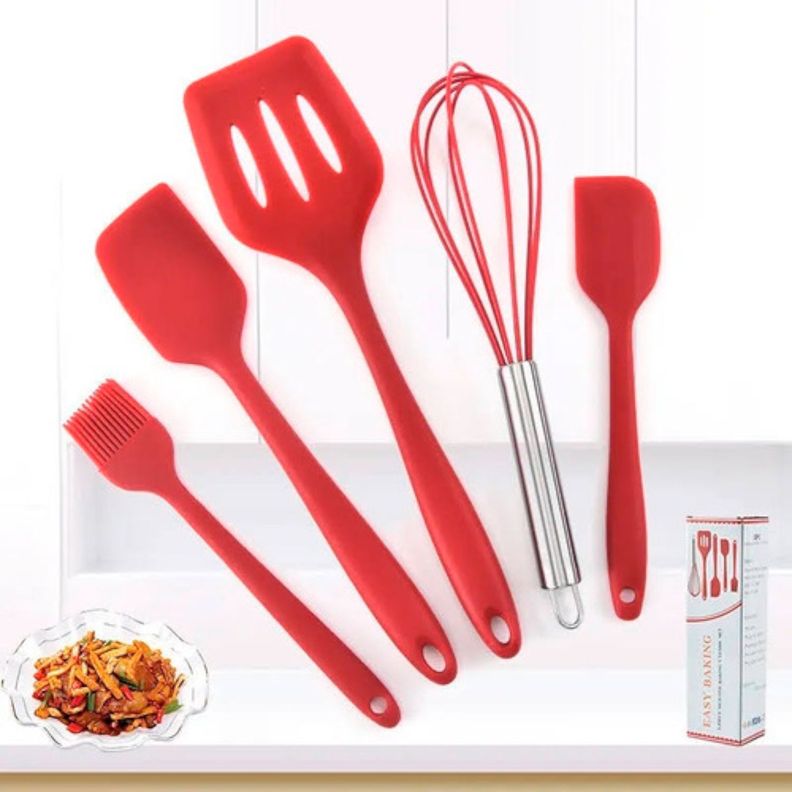 Set 5 Utensilios Cocina Reposteria Antiadherente De Silicona-0