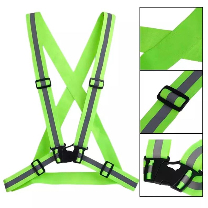 Arnés De Seguridad Chaleco Reflectante Ajustable Bici-4