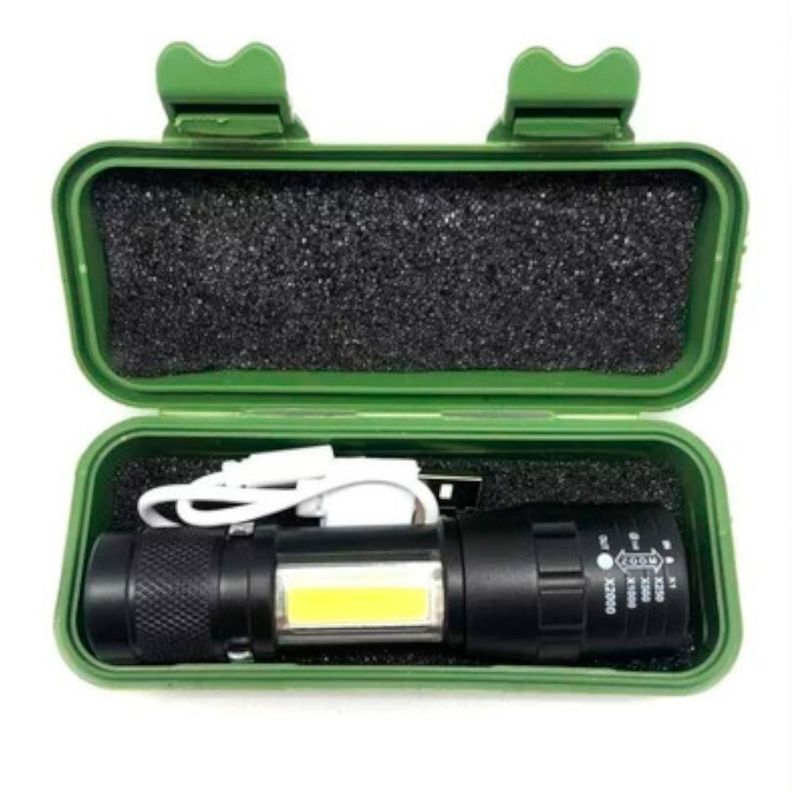 Mini Linterna Tactica Led Recargable Usb Luz Led -1